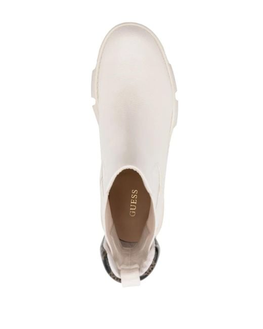 Guess Natural Madla Logo-Plaque Boots