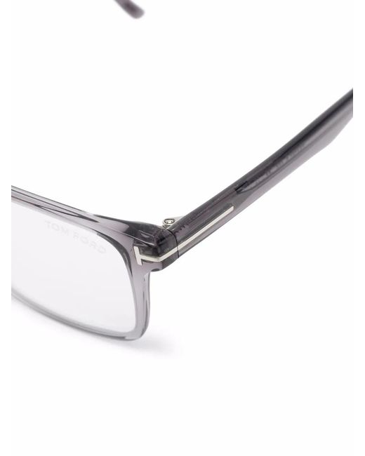 Tom Ford Blue Rectangular-Frame Glasses
