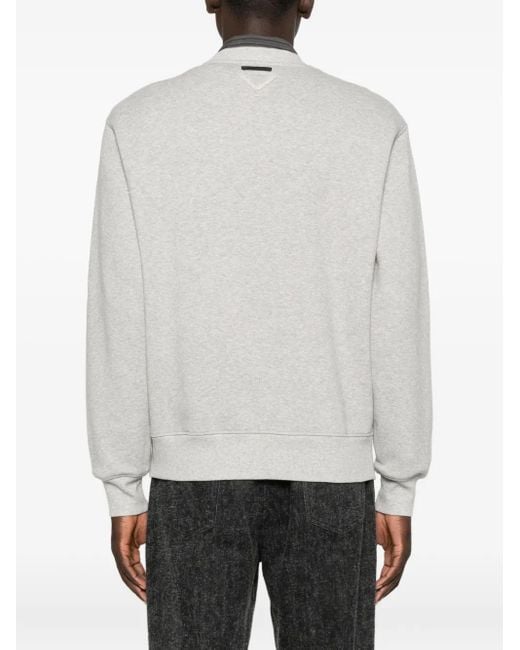 Sudadera con logo bordado Prada de hombre de color White