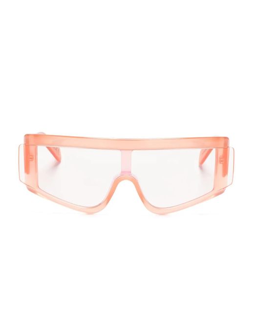 Retrosuperfuture Pink Lunettes De Soleil Zed À Monture Géométrique