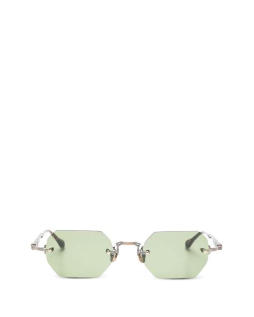 Matsuda Green Rimless Geometric-Frame Sunglasses