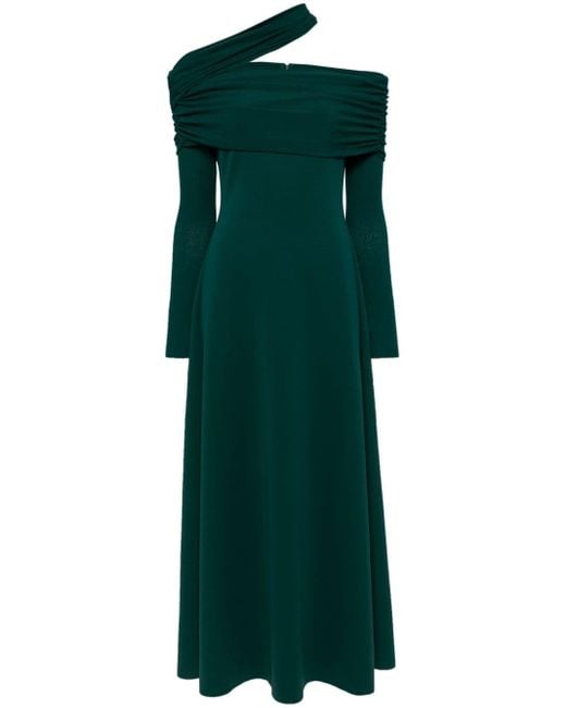 Chats by C.Dam Green Neck-strap Jersey Maxi Dress