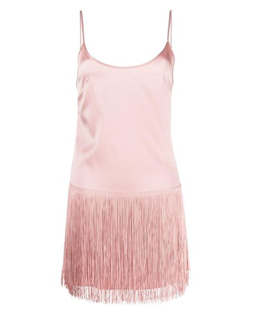 Gilda & Pearl Pink High Society Fringe-edge Slip Dress