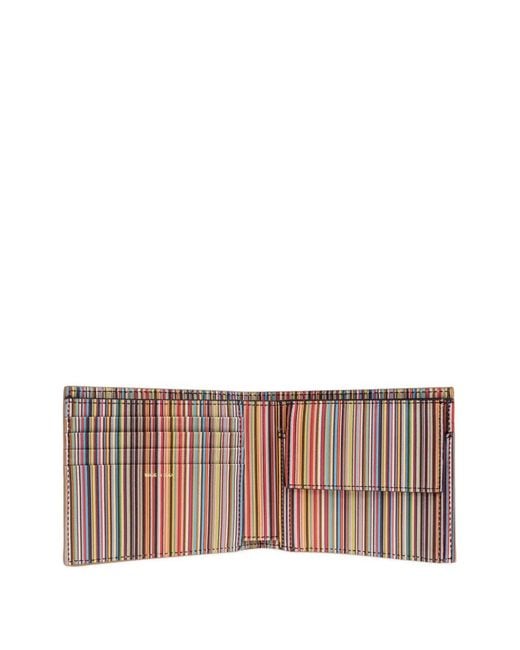 Portefeuille Signature À Rayures En Cuir De Veau Paul Smith pour homme en coloris Brown