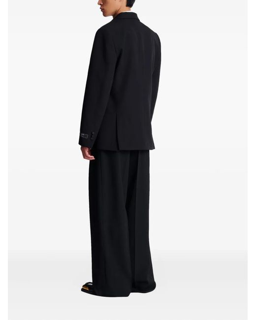 Balmain Black Grain-De-Poule Wool Jacket for men