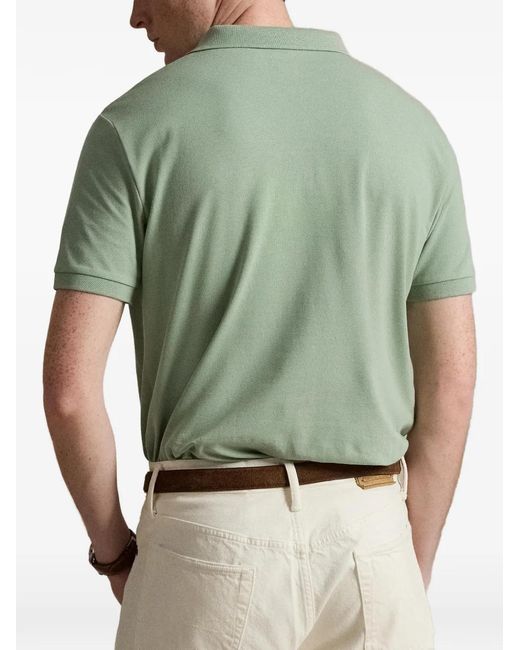 Polo Ralph Lauren Green Pony Embroidered Cotton Polo Shirt for men