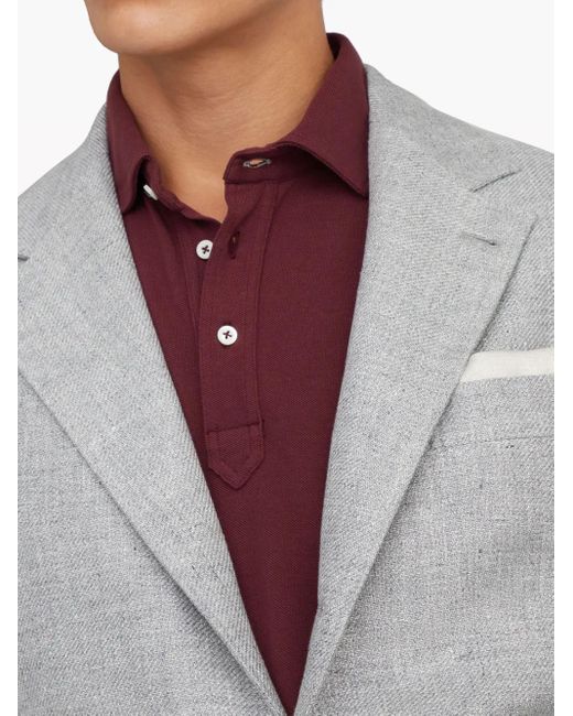 Brunello Cucinelli Gray Single-Breasted Blazer for men