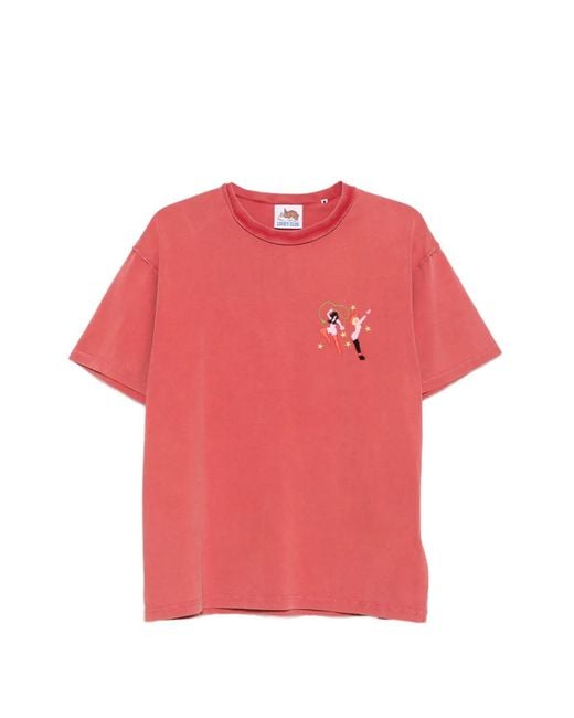 Carne Bollente Pink Embroidered-Detail T-Shirt