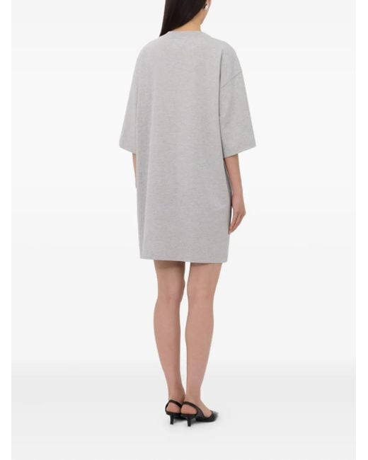 Loulou de Saison Gray Crew-Neck T-Shirt Mini Dress