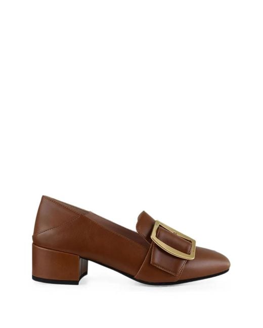 Bally Brown Boucle Pumps