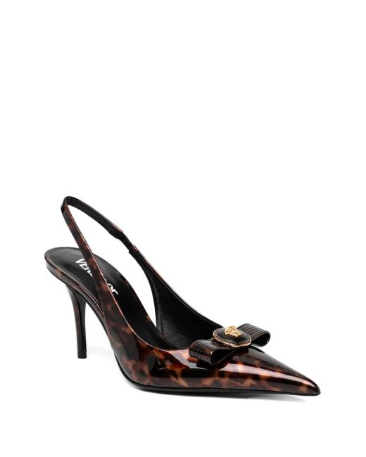 Versace Brown 85Mm Gianni Pumps