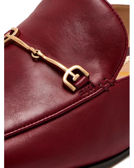 Sam Edelman Red Linnie Horsebit Leather Mules