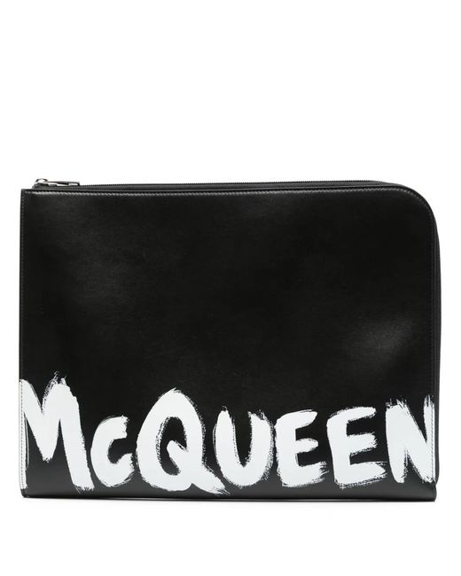Borsa Porta Pc Con Stampa di McQueen in Black da Uomo