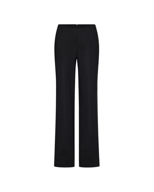 Chats by C.Dam Black Low-Rise Flared Trousers