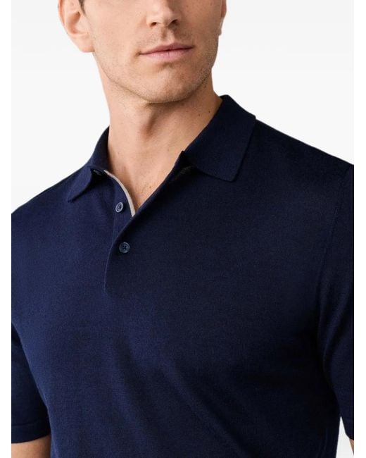 Hackett Blue Polo En Maille for men