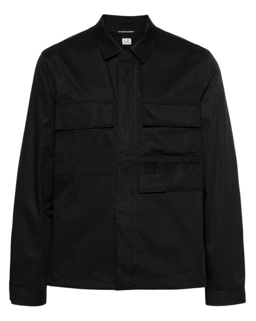 Giacca-camicia con zip di C P Company in Black da Uomo