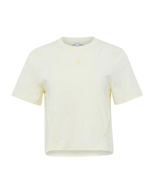 Camiseta con logo bordado J.W. Anderson de color White