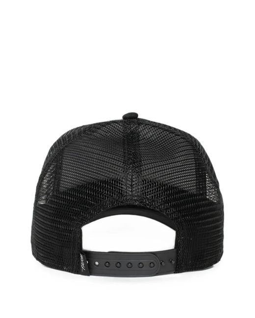 Goorin Bros Black Mesh-Panel Animal-Patch Cap for men