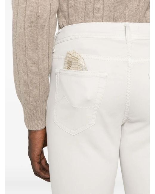 Jacob Cohen White Five-Pocket Trousers for men