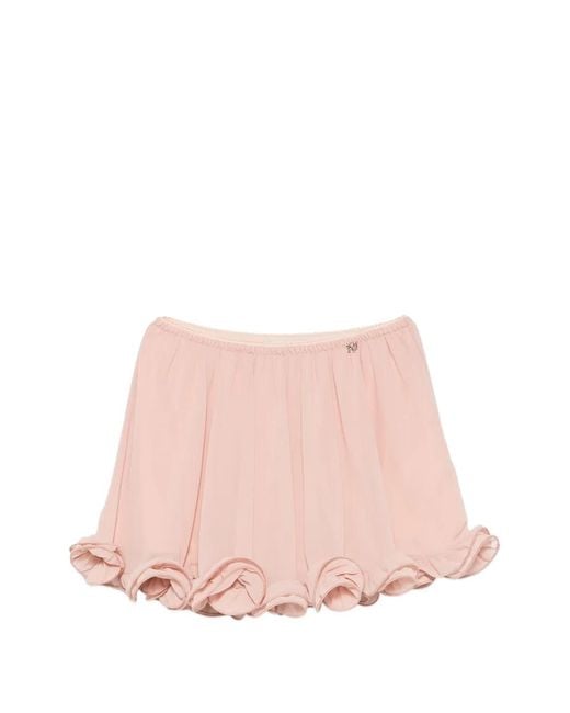 Aniye By Pink Tessa Ruffled-Trim Pleated Skirt