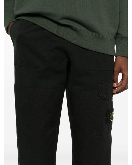 Stone Island Trainingsbroek Met Vlakken En Compass-Logopatch in het Black voor heren