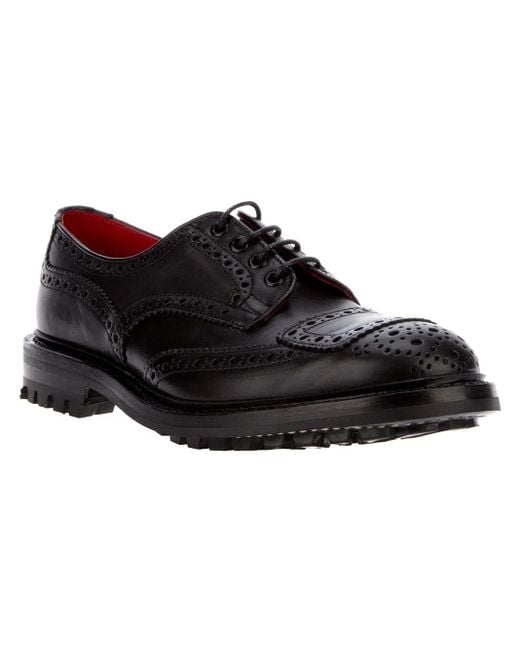 Lace-Up Brogue di Junya Watanabe in Black da Uomo