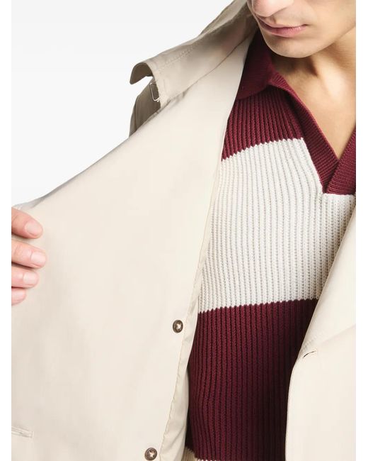 Fay Natural Belted Button Regular Trench Coat for men