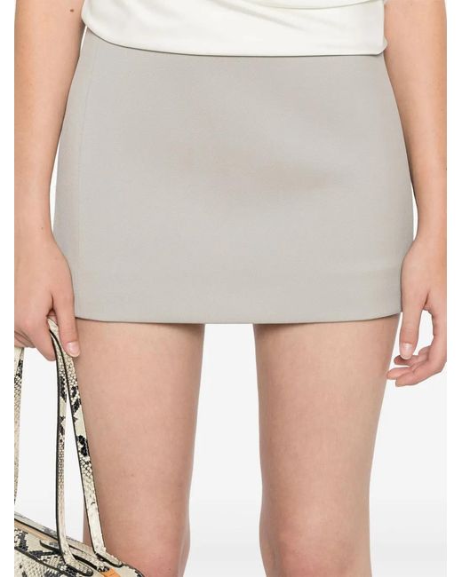Wardrobe NYC Gray Virgin-Wool Mini Skirt