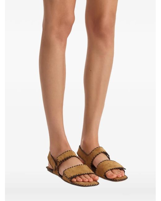 Khaite Brown Open-Toe Sandals