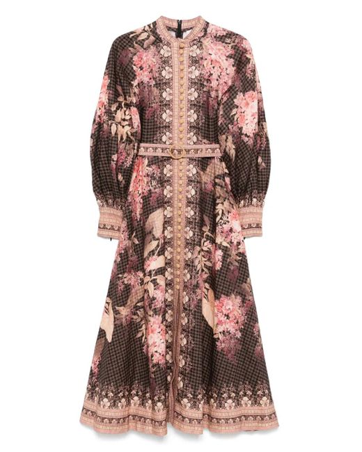 Zimmermann リネン ドレス Black