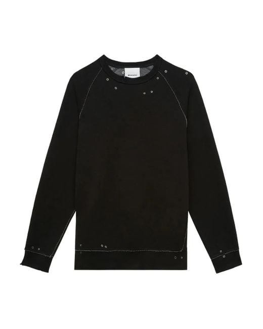Isabel Marant Mitchell Sweater Met Raglan Mouwen in het Black voor heren