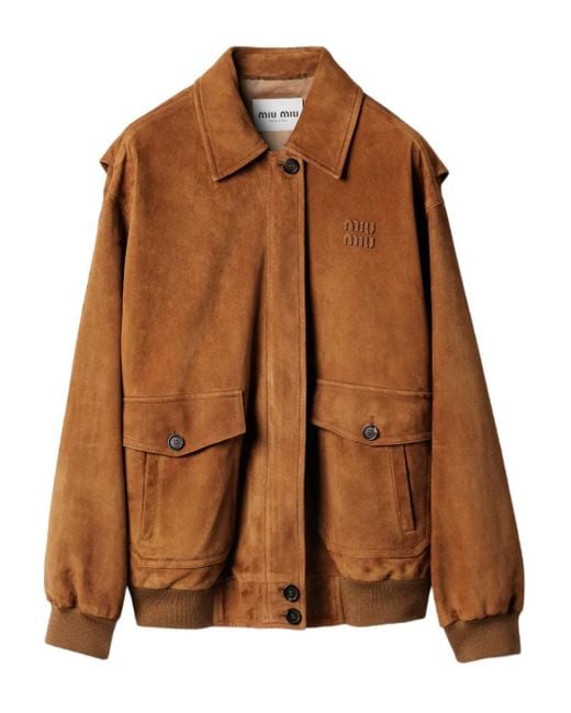 Miu Miu Brown Suede Jacket