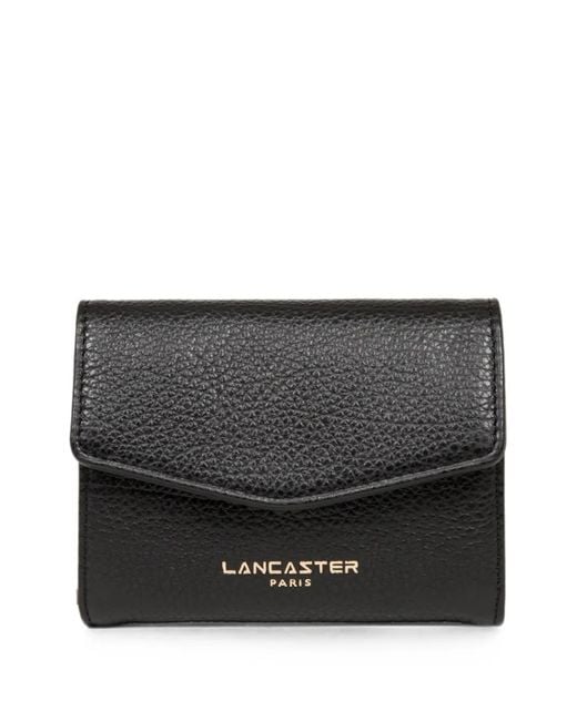Lancaster Black Mini Leather Wallet