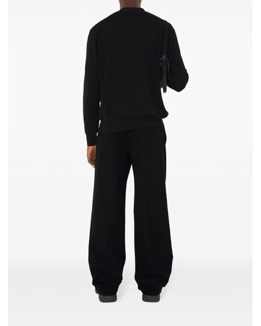 Burberry Black Seam-Detail Wool Cardigan for men