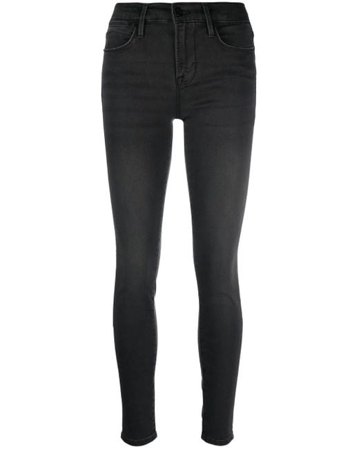 Vaqueros skinny de talle alto FRAME de color Black