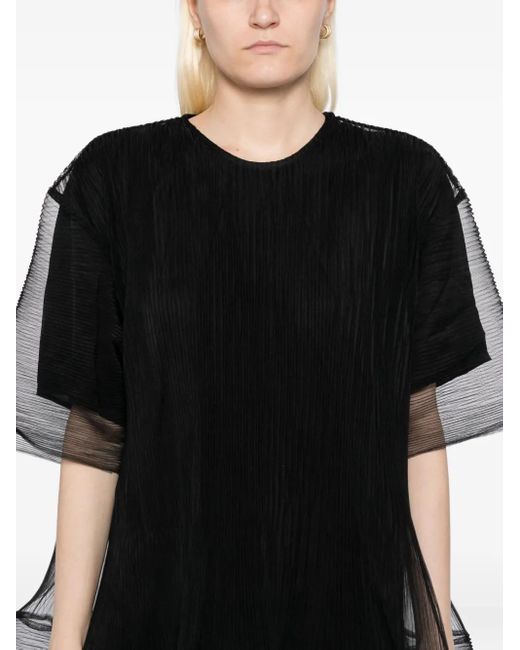 JNBY ショートスリーブ Aラインドレス Black