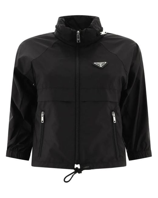 Prada Black Cropped Rain Jacket