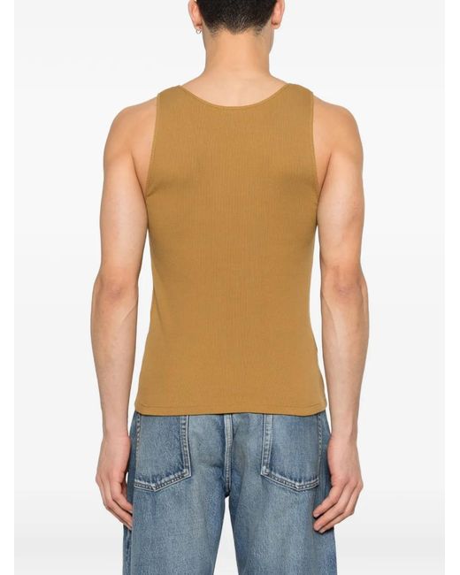 Saint Laurent Natural Ribbed Vest for men