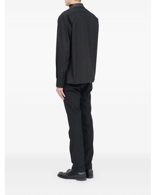 MM6 by Maison Margiela Black Contrast-Lapel Blazer for men