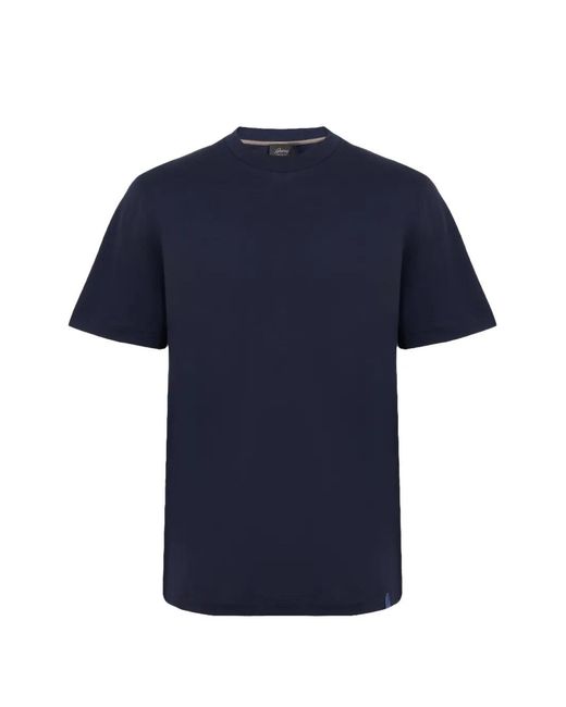 Brioni Blue Gassed Cotton T-Shirt for men