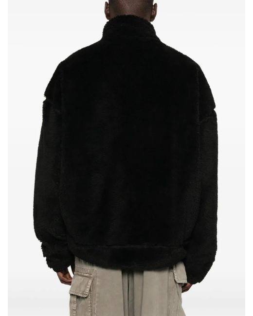 Maison Mihara Yasuhiro Black Amateur Sewn Wide Back Boa Blouson for men
