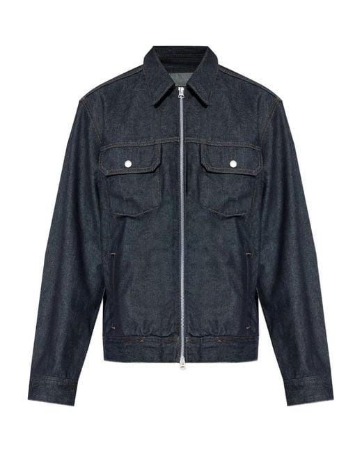 Rag & Bone Blue Zip-Up Pocket Jacket for men