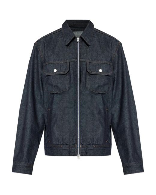 Rag & Bone Blue Zip-Up Pocket Jacket for men