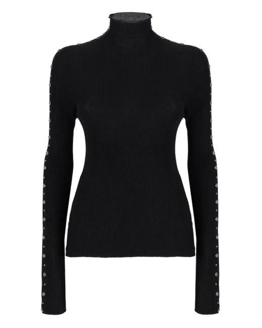 Pull Côtelé À Col Roulé Laneus en coloris Black