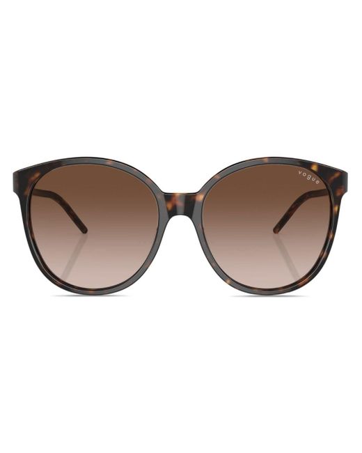 Vogue Eyewear Brown Oversize-frame Logo-print Sunglasses