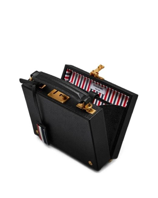Thom Browne Black Pebble-Grain Hector Micro Attache Case
