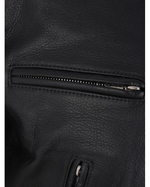 Enfants Riches Deprimes Black Grained Leather Jacket for men