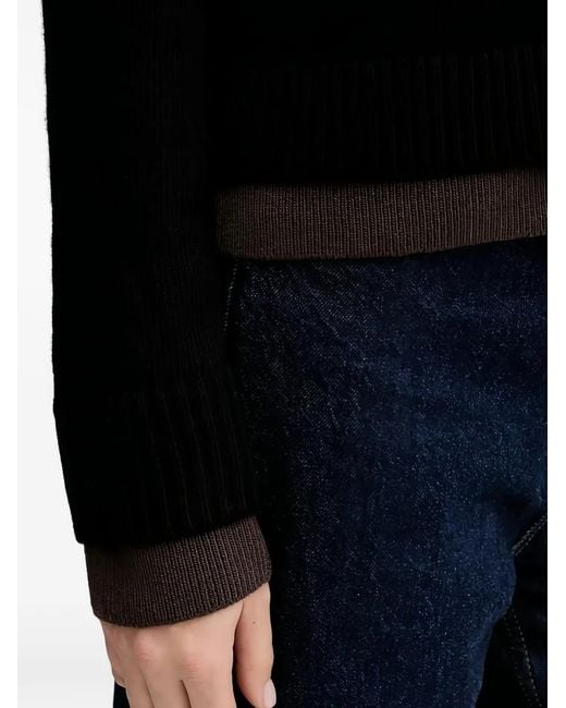 Sisley Black V-Neck Buttoned Cardigan