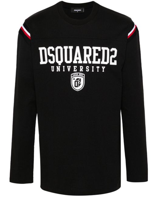 DSquared² Varsity T-Shirt mit Logo-Print in Black für Herren