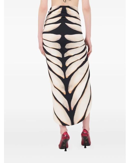 Roberto Cavalli Pink Knotted Ray-Print Sarong